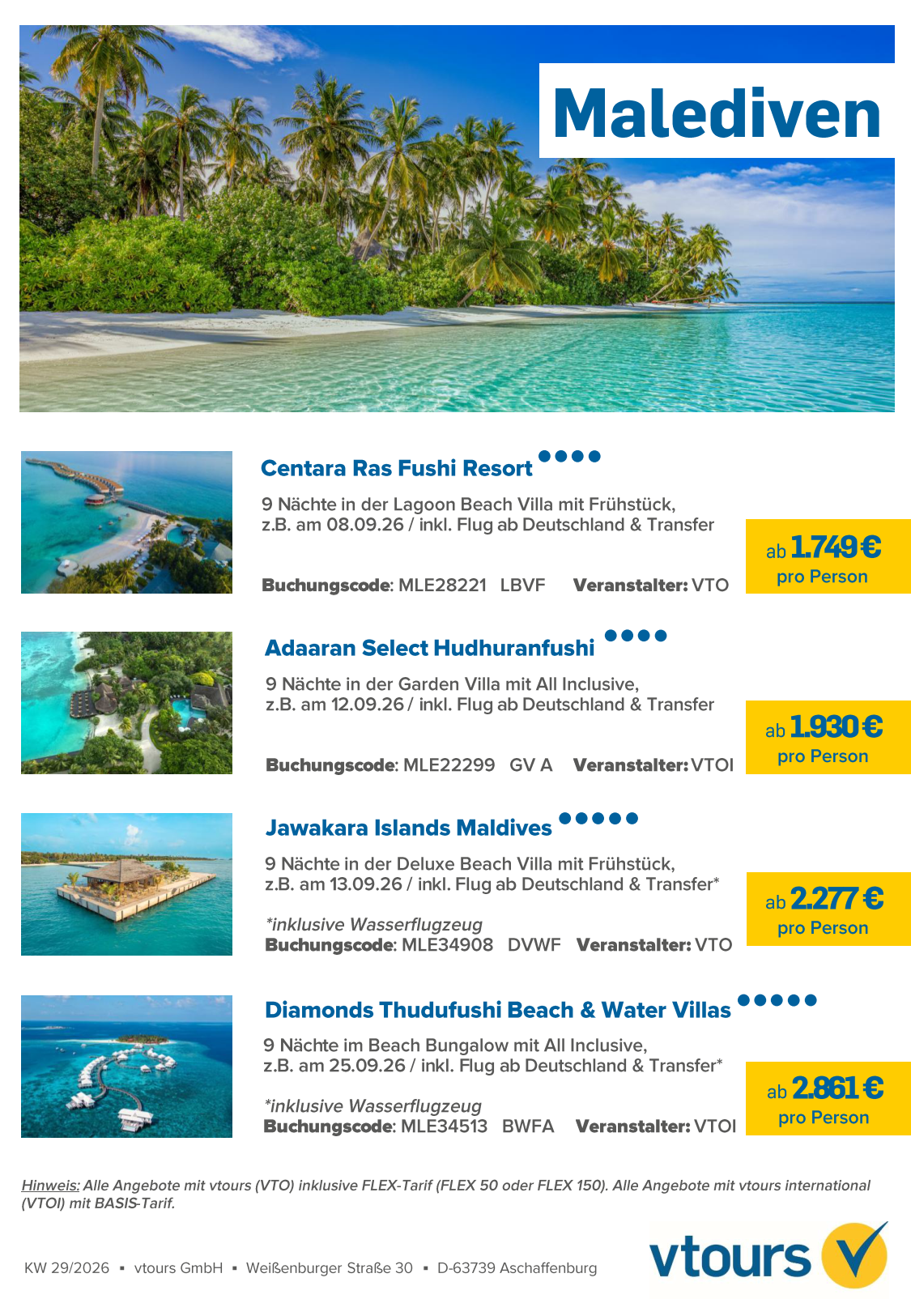 VTOURS Freitagsflyer